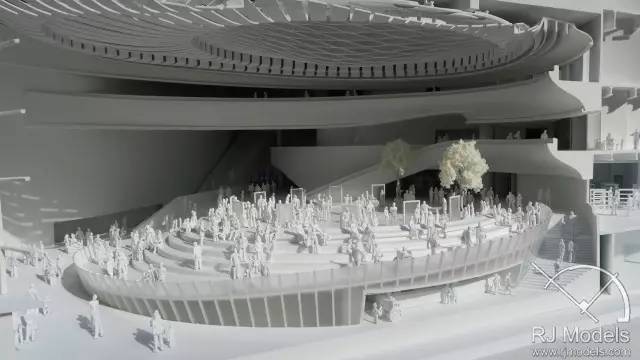▲戲曲中心概念模型的特色吊頂。