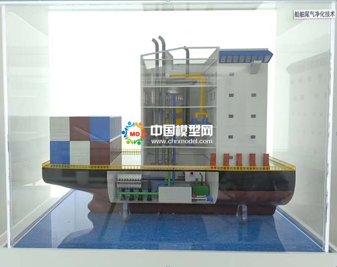 綠色船舶模型模型，廢氣凈化模型，船舶尾氣凈化模型